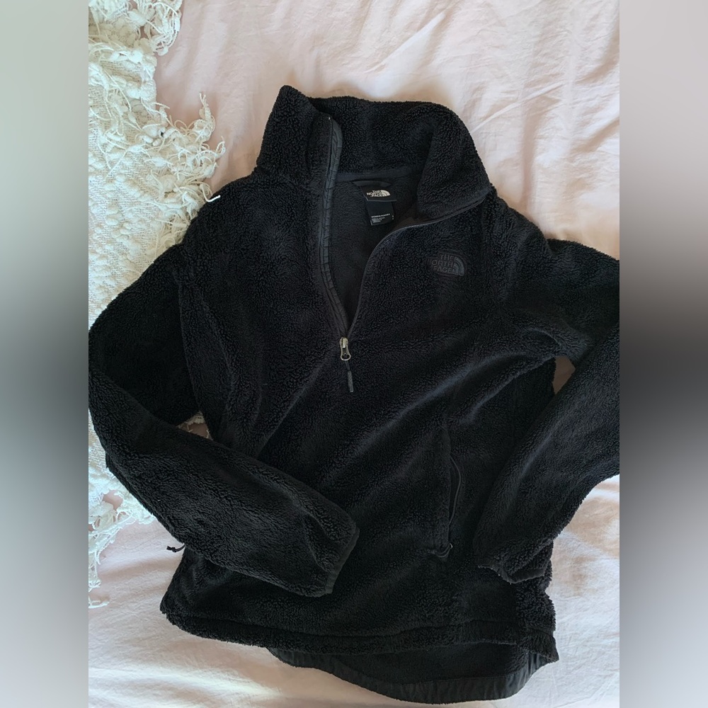 Women’s Small North Face Black Osito Jacket | quarter zip north face jacket